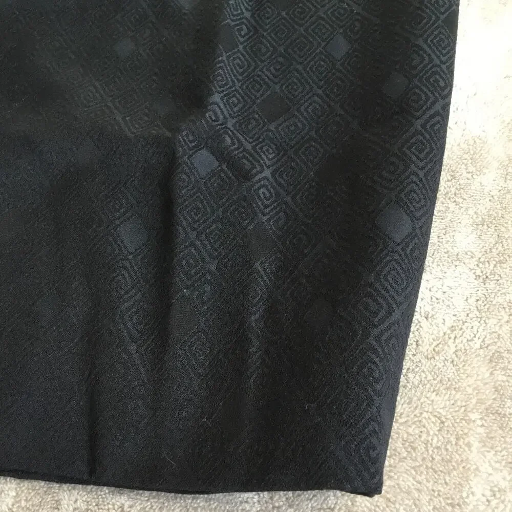 Vintage VERSACE CLASSIC Career Pencil Skirt Black Sz 42 Us sz 6
